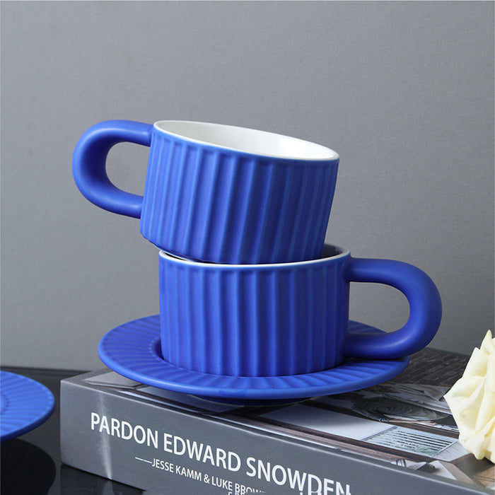 Modern Vertical Stripes Ceramic Coffee Cup