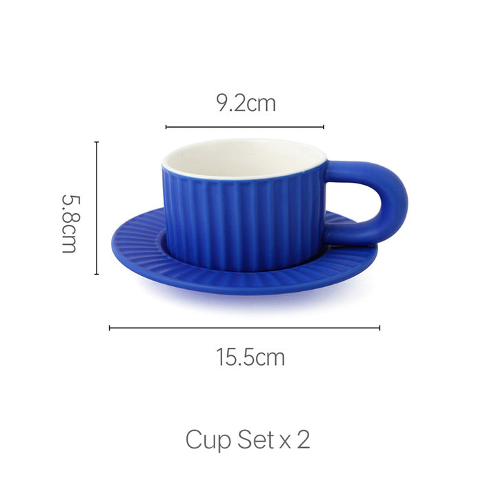 Modern Vertical Stripes Ceramic Coffee Cup