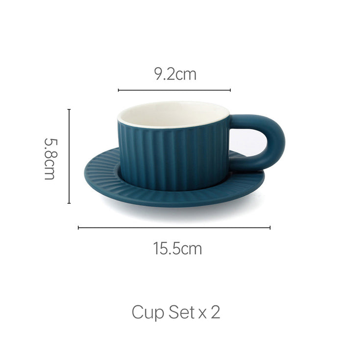 Modern Vertical Stripes Ceramic Coffee Cup