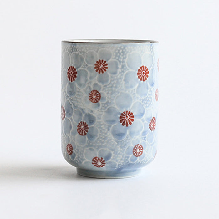 Chinese Hand-painted Flower Handleless Ceramic Cup