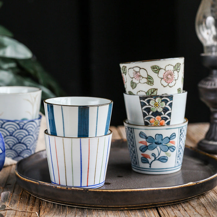 Japanese Traditional Pattern Soba Choko Cups