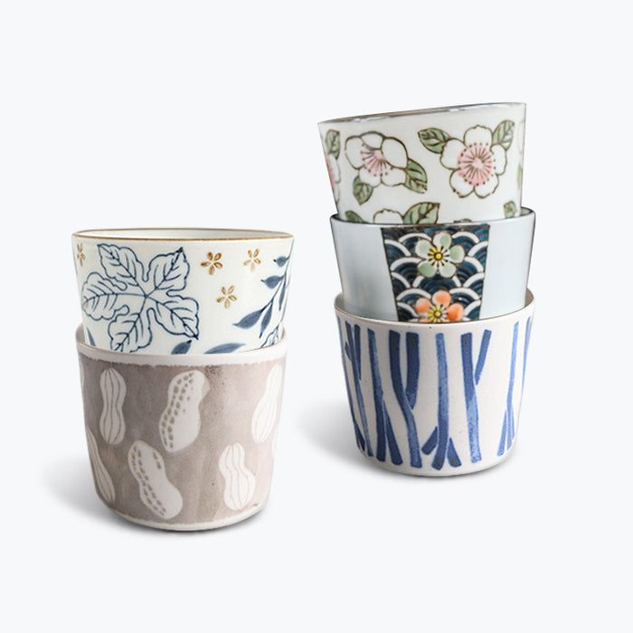 Japanese Traditional Pattern Soba Choko Cups