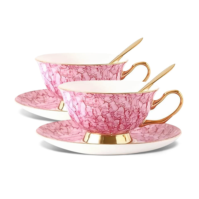 British Hand-painted Ceramic Coffee Cup With Gold Trim