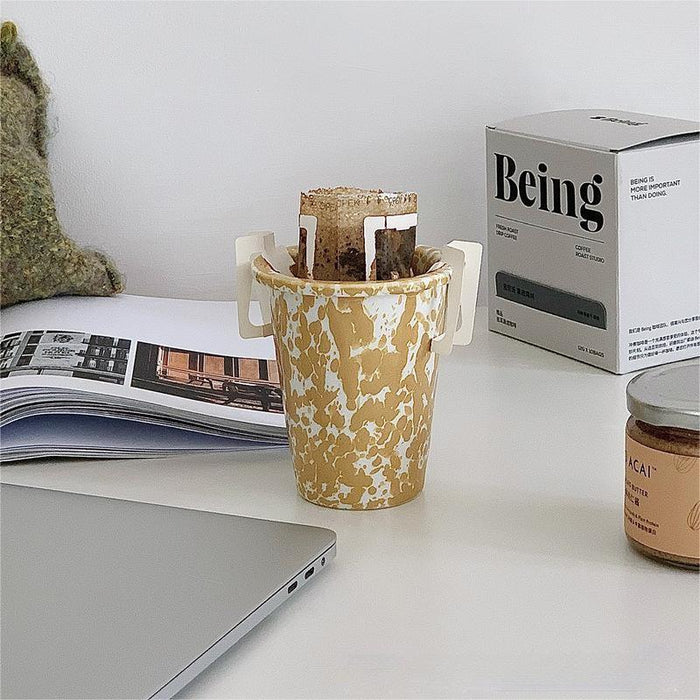 Modern Splatter Pattern Ceramic Cup