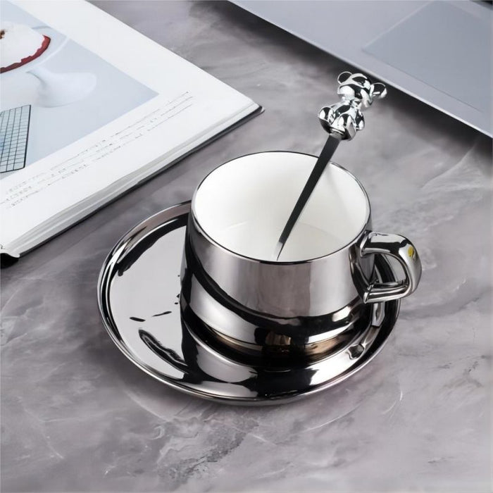 Glossy House Letter Ceramic Coffee Cup
