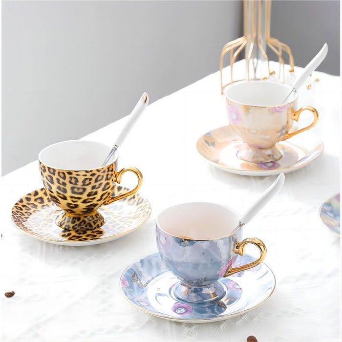 Set of 2 British Butterfly Ceramic Coffee Cup
