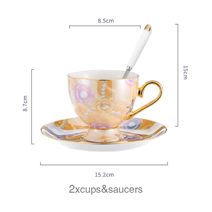 Set of 2 British Butterfly Ceramic Coffee Cup