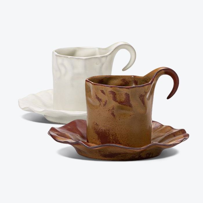 Japenese Twisted Irregular Ceramic Coffee Cup