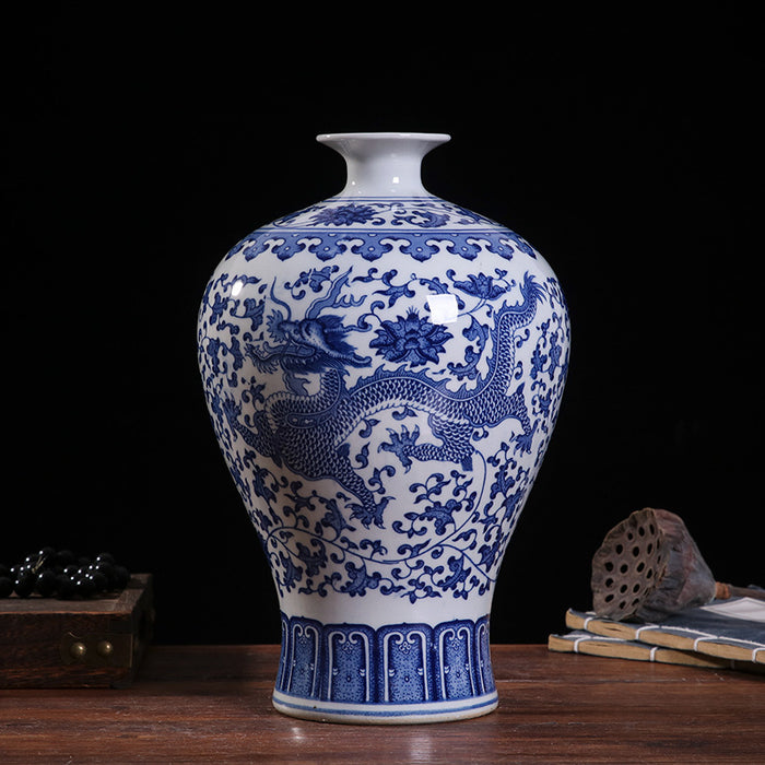 Classic Chinese Blue and White Porcelain Vase