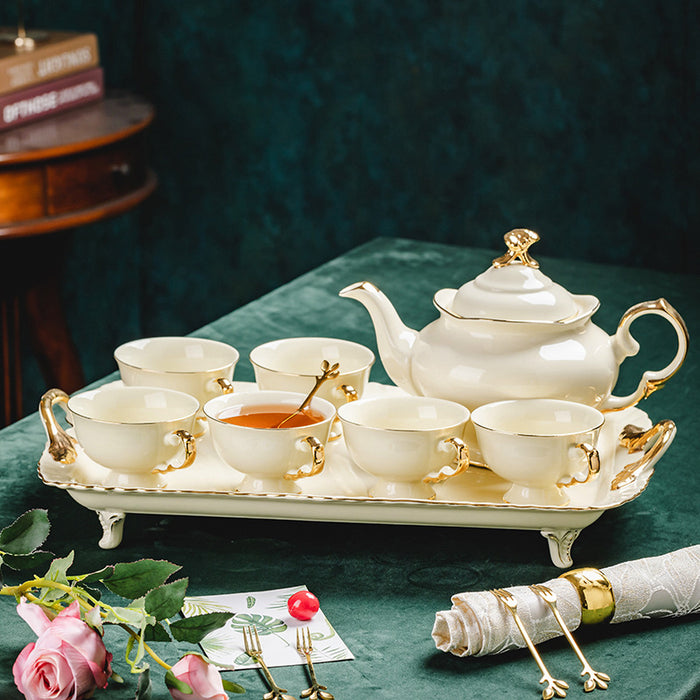 European Lvory Porcelain Tea Set