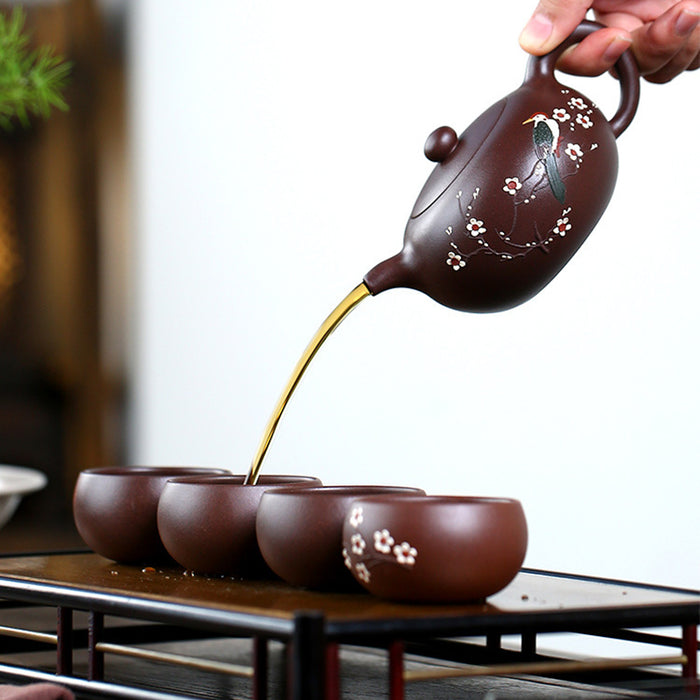 Plum Bossom Yixing Zisha Clay Tea Set