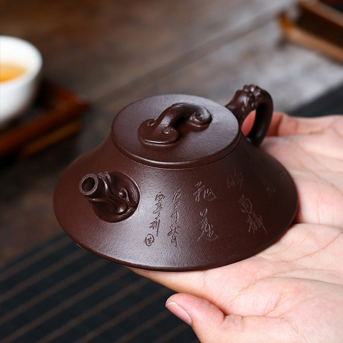 Chinese Hand-carved Purple Clay Teapot