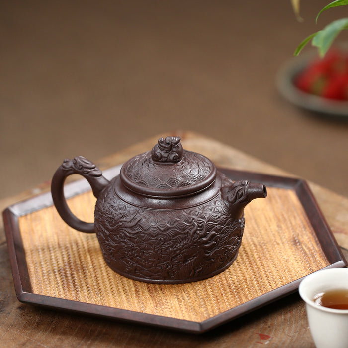 Embossed Handmade Yixing Teapot