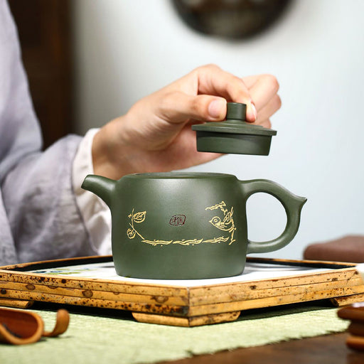 Chinese Bird Handmade Zisha Teapot-2