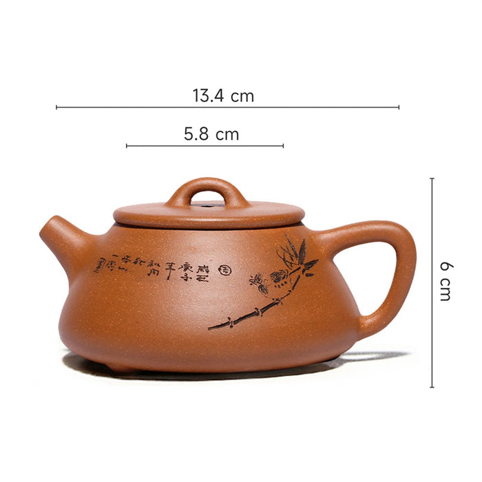 Traditional Bamboo Shipiao Yixing Teapot-4