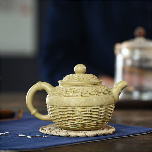 Bamboo Weaving Yixing Teapot-2