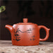 Flower Carving Purple Clay Teapot-2