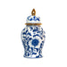 Blue Flower Chinoiserie Temple Jar-2