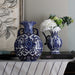 Chinese Blue Floral Porcelain Vase with Handle-2