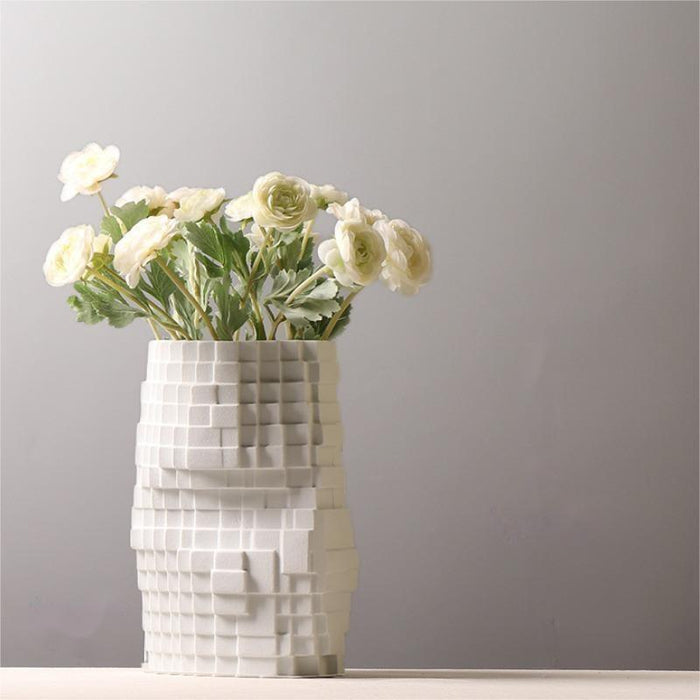 Geometric Abstract Art Ceramic Vase-2