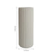 White Vertical Striped Ceramic Vase-4