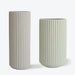 White Vertical Striped Ceramic Vase-1