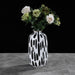 Black and White Dotted Line Porcelain Vase-3