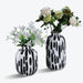 Black and White Dotted Line Porcelain Vase-1