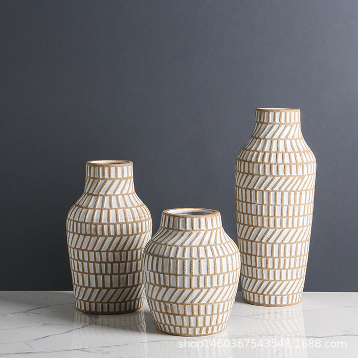 Retro Frosted Ceramic Vase-2