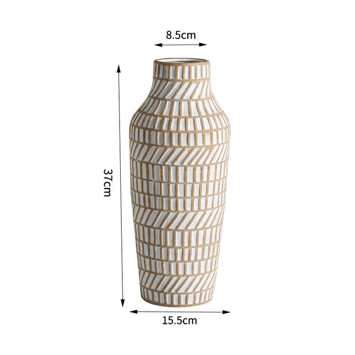 Retro Frosted Ceramic Vase-3