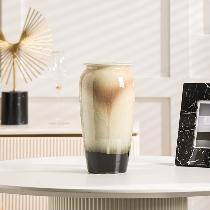 Flow Glaze Ceramic Table Vase-5