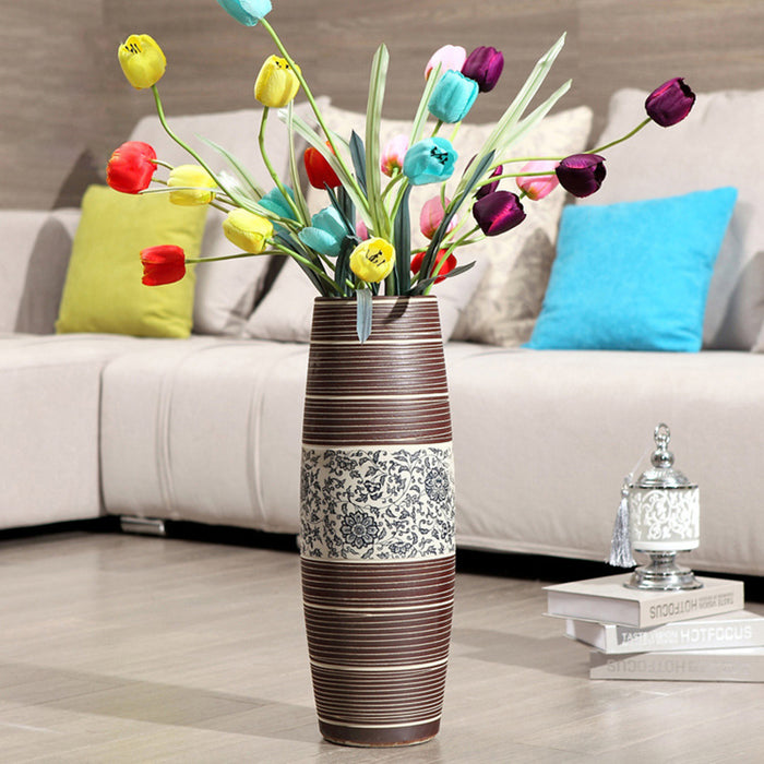 Jingdezhen Applique Ceramic Floor Vase-3