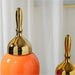 Orange Ginger Jar with Gold Lid-4