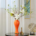 Orange Ginger Jar with Gold Lid-6