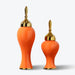 Orange Ginger Jar with Gold Lid-1