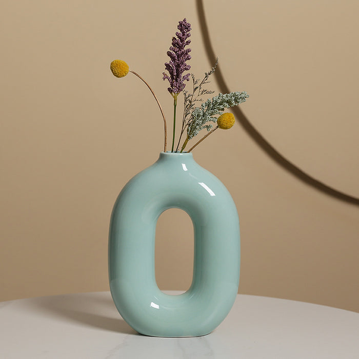 Abstract Circle Hollow Vase-3
