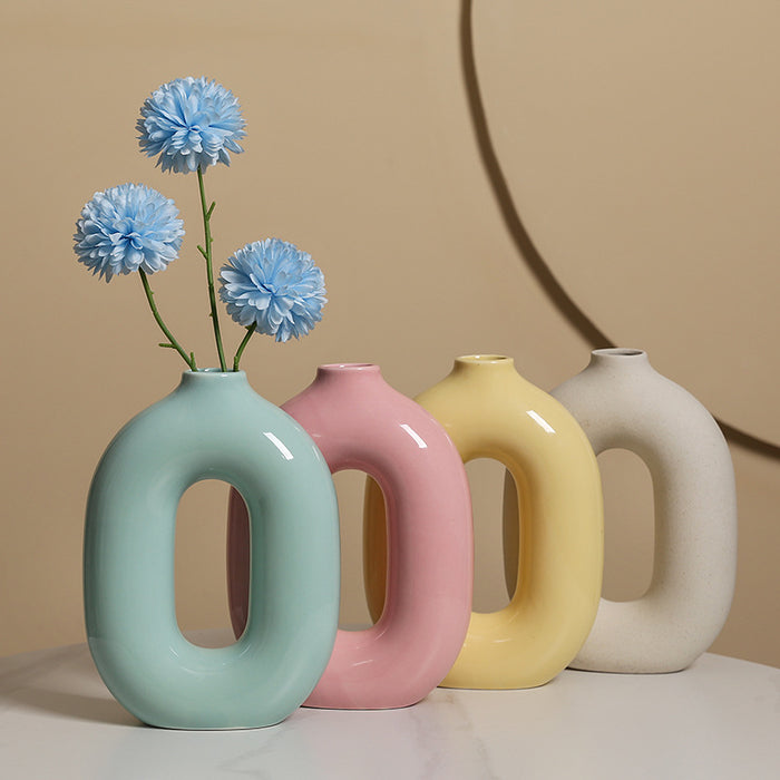 Abstract Circle Hollow Vase-9