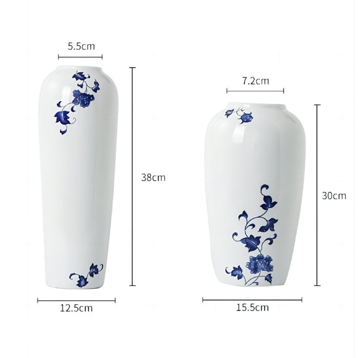 Jingdezhen Hand-Painted Blue Flower Vase-5