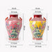 Amphora Flower and Bird Chinoiserie Porcelain Vase-6