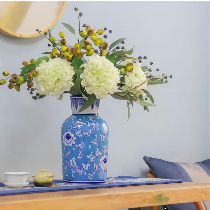 Chinese Tangled Peony Porcelain Vase-5