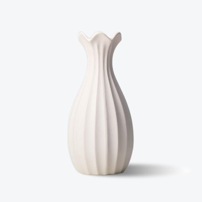 Nordic Style Ruffled Opening Table Vase-2
