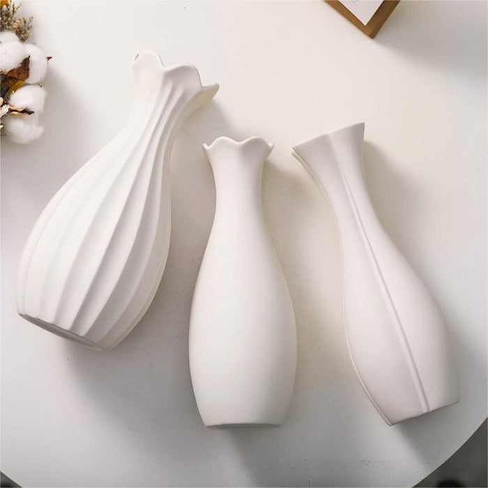 Nordic Style Ruffled Opening Table Vase-7