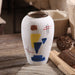 White Geometric Abstract Art Ceramic Vase-2
