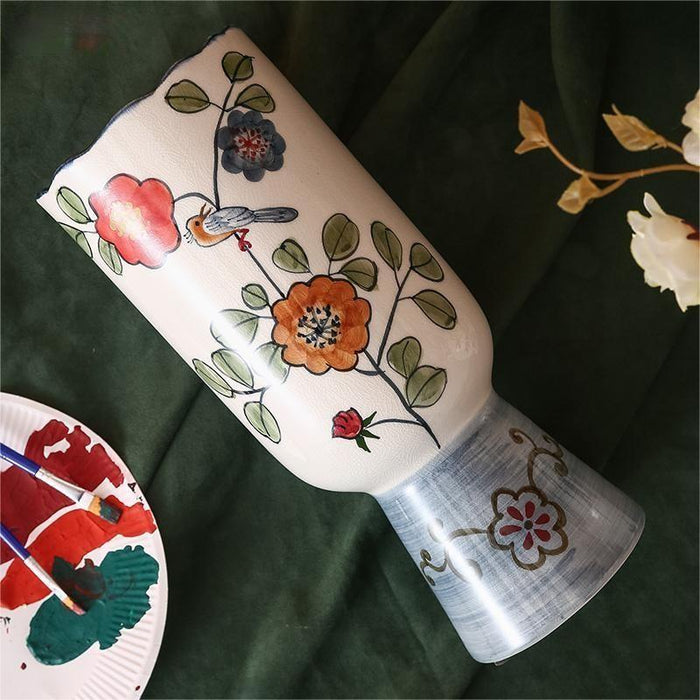 Rural Natural Hand-Painted Ceramic Vase-7