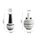 Nordic Horizontal Striped Abstract Art Ceramic Vase-5