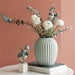 Nordic Simple Vertical Striped Ceramic Vase-6