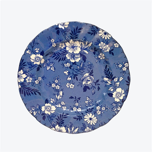 Vintage Floral Wave Edge Dinner Plate-2
