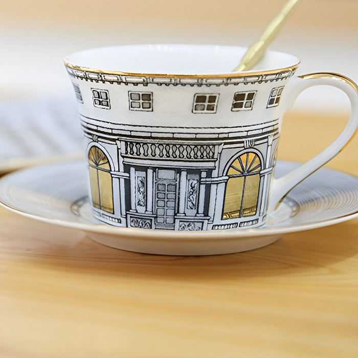 Modern Hand-Painted Bone China Dinnerset with Coffee Cup,Dinner Plate-6