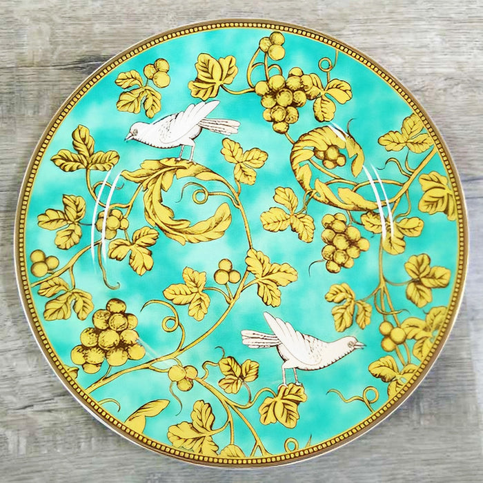 Flower Bird Bone China Dinnerset with Coffee Cup,Dinner Plate-10