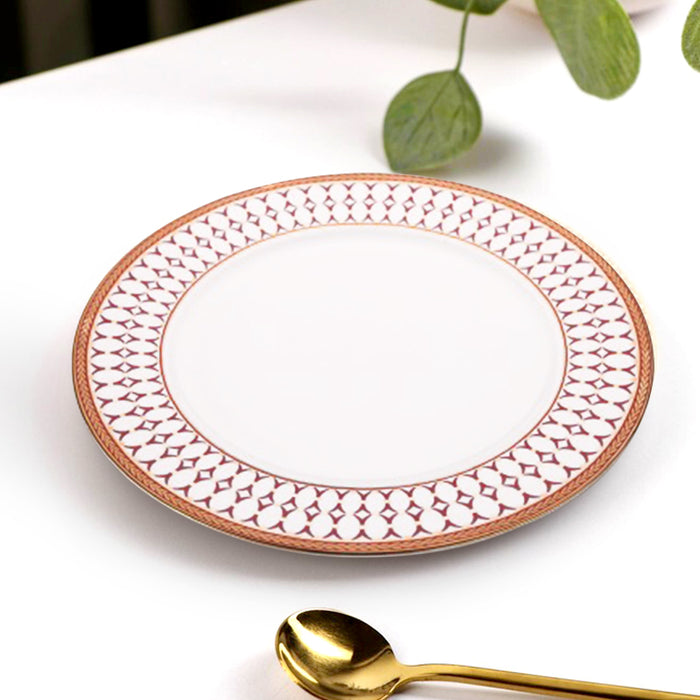 Red Modern Bone China Dinnerset with Coffee Cup,Dinner Plate-9